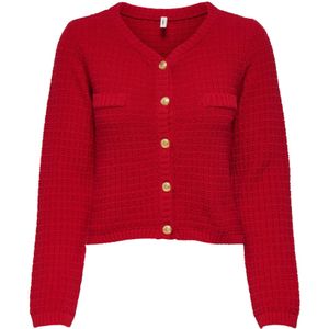 Only - Onlnolan Life Ls KNT Jacket - Huid Rood - Gebreide Jas