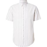 Selected Homme - Slhreg-Sun Shirt SS Noos - Overhemd - Beige - Katoen