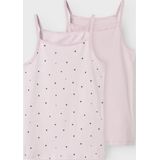 2-pack Top Met Bandjes - Zwart - Jersey - Kantdetail