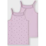 2-pack Top Met Bandjes - Zwart - Jersey - Kantdetail