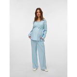 Zwangerschapsbroek - Wide Leg Fit - Koordsluiting - Mid Rise - Met Buikband