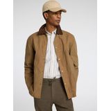 SELECTED MEN Slhslim-sun Shirt Ls Noos - met lange mouwen - Heren Beige - Maat XXL