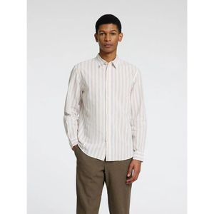 SELECTED MEN Slhslim-sun Shirt Ls Noos - met lange mouwen - Heren Beige - Maat XXL