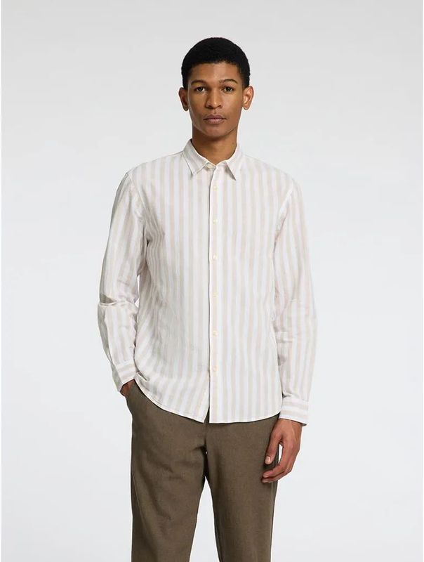 SELECTED MEN Slhslim-sun Shirt Ls Noos - met lange mouwen - Heren Beige - Maat XXL