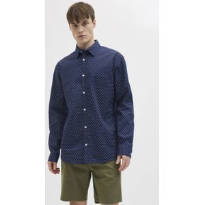 Jrebgavin AOP Shirt Ls, medieval blue, M