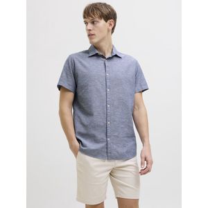 JJ REBEL - JREBMOSS - Overhemd - Katoen/Linnen - Korte Mouwen - Comfort Fit