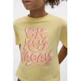 VERO MODA GIRL - T-shirt - Geel - Modal en Katoen