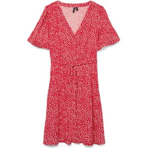 Vero Moda - VMALBA SS SHORT DRESS - Mini-jurk - Fiery Red - 100% Viscose