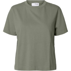 SELECTED FEMME Slfessential Ss Boxy Tee Noos, Vetiver., L