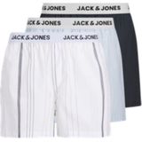 Jack & Jones - ADDITIONALS JACANCHOR WOVEN - Boxershorts - Bright White India Ink - Subdued Blue - 3-pack