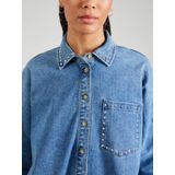 Only - ONLGRACE - Blouse - Medium Blue Denim - 100% Katoen, Oversized Pasvorm