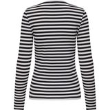 Only - ONLMAI STRIPE L/S TOP JRS NOOS - Shirt met Lange Mouwen - Zwart - Regular Fit