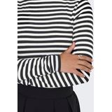 Only - ONLMAI STRIPE L/S TOP JRS NOOS - Shirt met Lange Mouwen - Zwart - Regular Fit