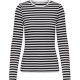 Only - ONLMAI STRIPE L/S TOP JRS NOOS - Shirt met Lange Mouwen - Zwart - Regular Fit