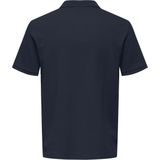 ONLY & SONS - Regular Polo - Donkerblauw - Ingebreid Patroon
