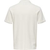 ONLY & SONS - Regular Polo - Donkerblauw - Ingebreid Patroon