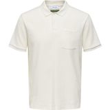 ONLY & SONS - Regular Polo - Donkerblauw - Ingebreid Patroon