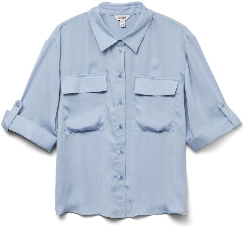 Aware by Vero Moda - Shirt - Wit - 100% Gerecycled Polyester