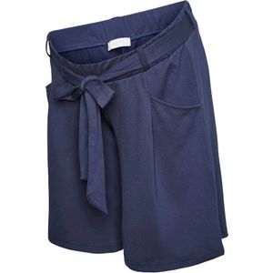 MAMALICIOUS regular waist zwangerschaps casual short donkerblauw