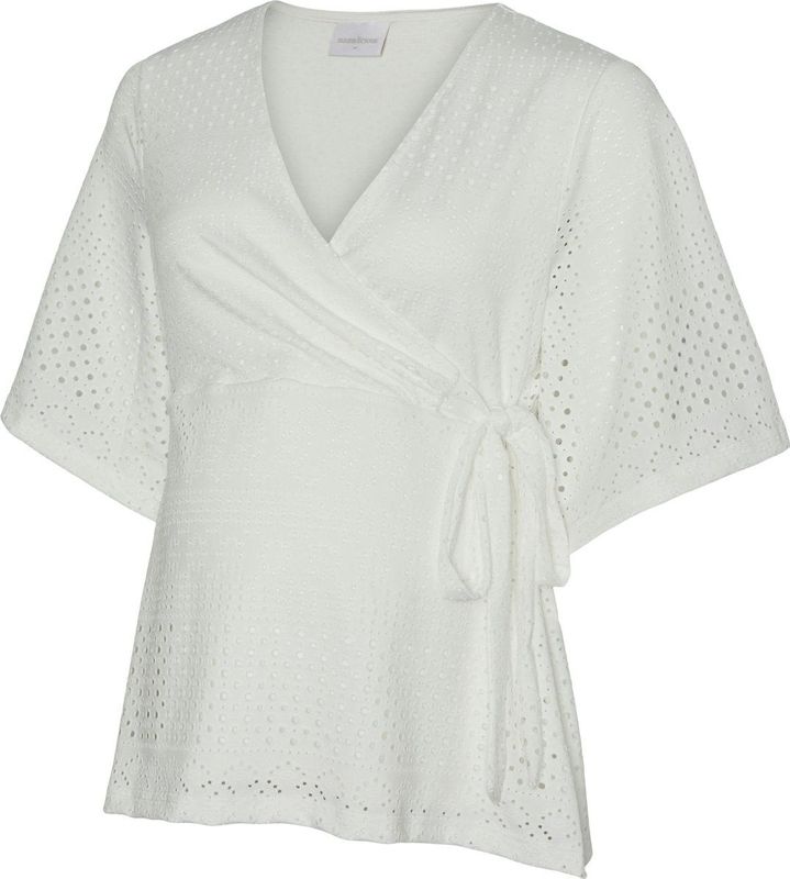 MAMALICIOUS - Blouse 'MLAngia' - Wit - Blouseshirt - Met Borstvoedingsfunctie