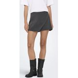 Only - Korte Broek - Donkergrijs Melange - 72% Polyester, 22% Viscose, 6% Elastan