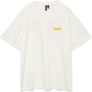 Vero Moda - Vmdoris Caty Ss Top Box Jrs Ga 10329468 - T-shirt - Snow White/Soleil - 100% Katoen