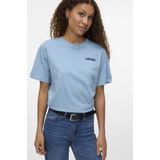 Vero Moda - Vmdoris Caty Ss Top Box - T-shirt - Glacier Lake