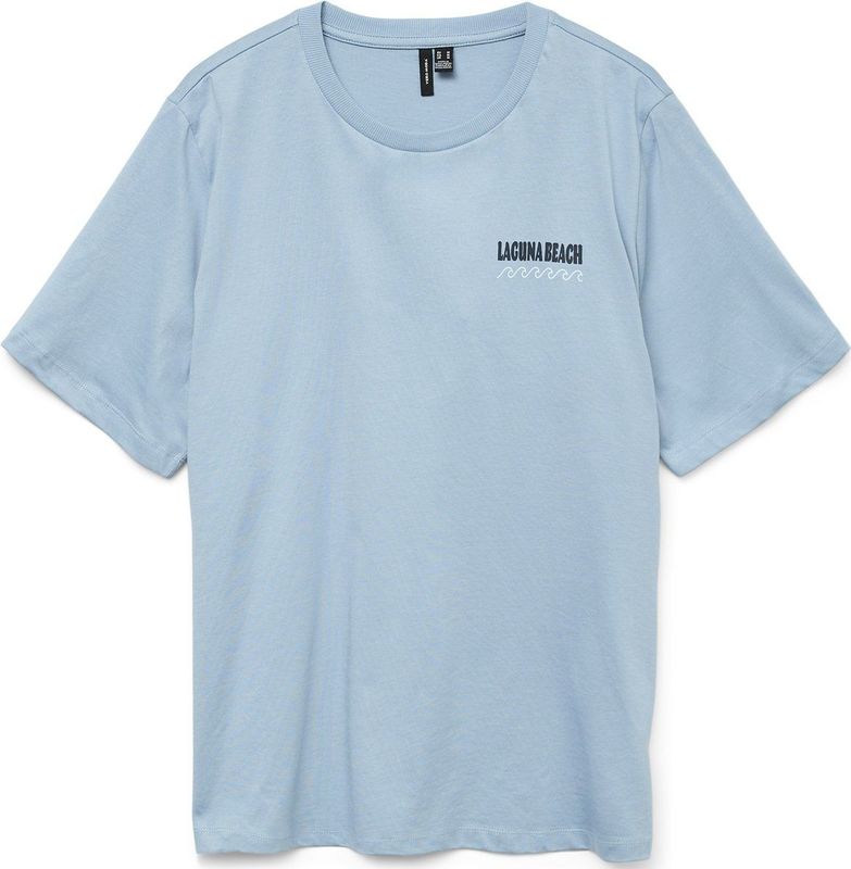 Vero Moda - Vmdoris Caty Ss Top Box - T-shirt - Glacier Lake