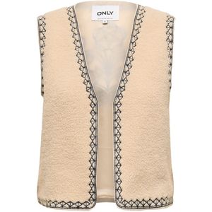 Only - Gilet - Ecru - 100% Polyester - Duurzaam Ontwerp