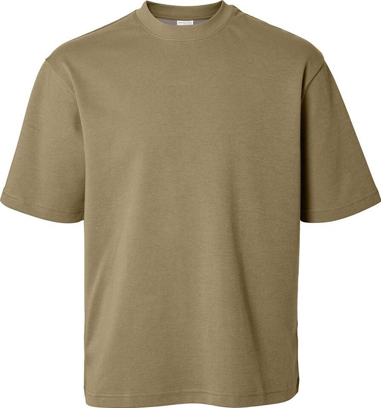 Selected - Oscar Loose Fit - T-shirt - Rood - Korte Mouwen