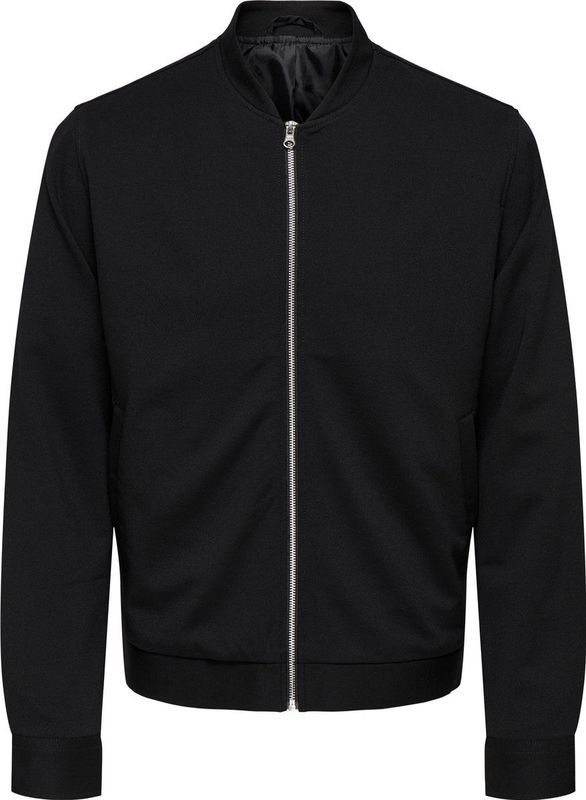 Onsmark - Tussenjas - Zwart - Jersey - Lange Mouwen - Baseball Hals