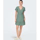 Only - Korte Jurk - Olijfgroen - 50% Gerecycled Polyester