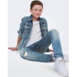 ONLY & SONS JUNIOR - Mid Rise Tapered Fit Jeans - Denim - Stretchy Stof