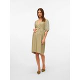 Mlannaline - Zwangerschapsjurk - Jurk - V-Hals - 3/4 Mouwen - Regular Fit