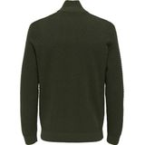 Gebreide Pullover - Hoge Hals - Lange Mouwen - Halve Ritssluiting - Regular Fit