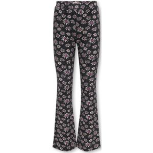 Kids Only - Kogpaige Flared Aop Pant - Broek - Zwart - Katoen
