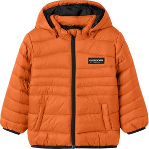 Name It - NMMMARBLE JACKET PB - Outdoorjack - Celosia Orange - Met Afneembare Capuchon
