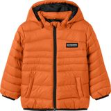 Name It - NMMMARBLE JACKET PB - Outdoorjack - Celosia Orange - Met Afneembare Capuchon