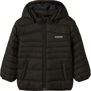 NAME IT - NMMMARBLE - Tussenjas - Zwart - Gewatteerd