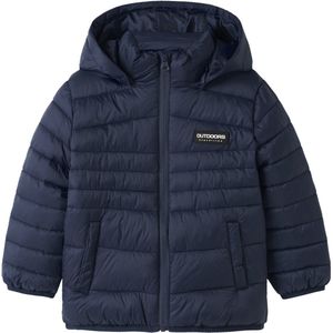 Name It - Marble - Gewatteerde Jas - Afneembare Capuchon - Polyester Voering