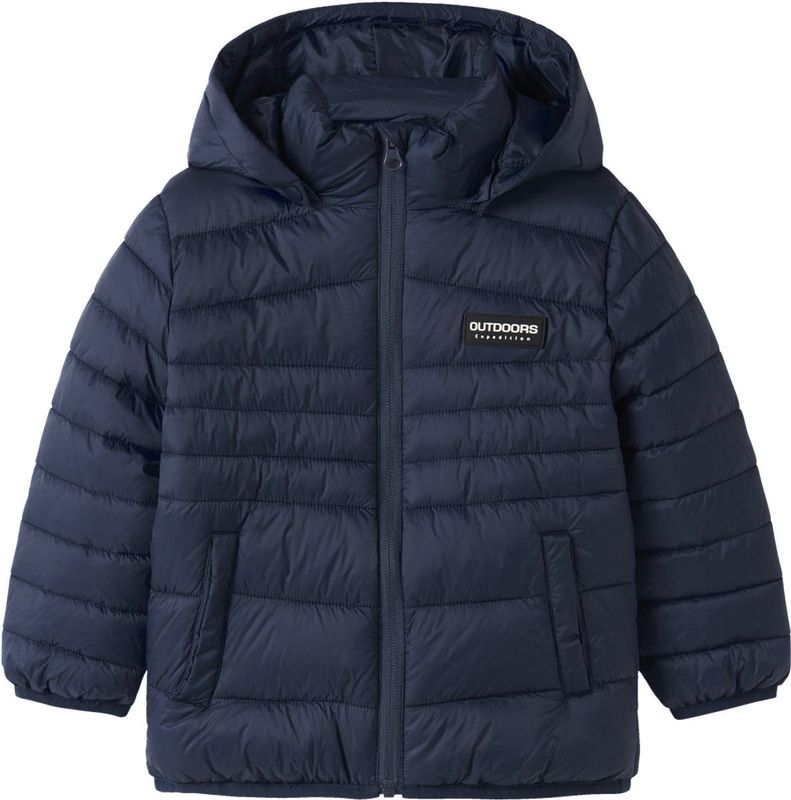 Name It - Marble - Gewatteerde Jas - Afneembare Capuchon - Polyester Voering