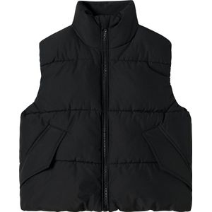 NAME IT - Puffer Gilet - Mouwloos - Met Afneembare Capuchon - Voorzakken - Polyester Voering