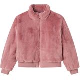 NAME IT KIDS faux fur jas roze