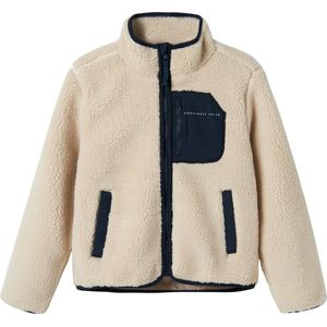 NAME IT - Teddy Jas - Sherpa - Jack - Voor Kinderen - Lange Mouwen - Hoge Kraag