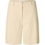 SELECTED - SLFVienna - Chino Broek - Crème - Loosefit - High Waist