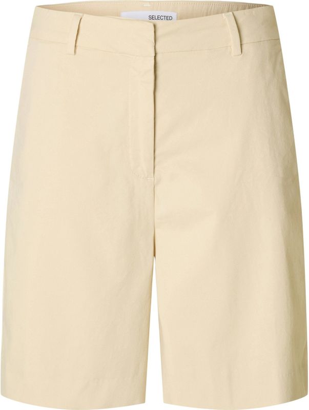 SELECTED - SLFVienna - Chino Broek - Crème - Loosefit - High Waist