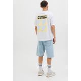 Jack & Jones - JORTAVIRA POSTER TEE - T-shirt - Bright white - Ronde Hals
