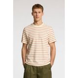 Selected Homme - Slhdjango Stripe SS O-Neck TEE - Ecru - T-shirt