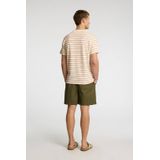 Selected Homme - Slhdjango Stripe SS O-Neck TEE - Ecru - T-shirt