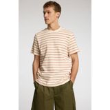 Selected Homme - Slhdjango Stripe SS O-Neck TEE - Ecru - T-shirt
